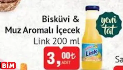 LİNK BİSKÜVİ & MUZ AROMALI İÇECEK LİNK BİSKÜVİ & MUZ AROMALI İÇECEK